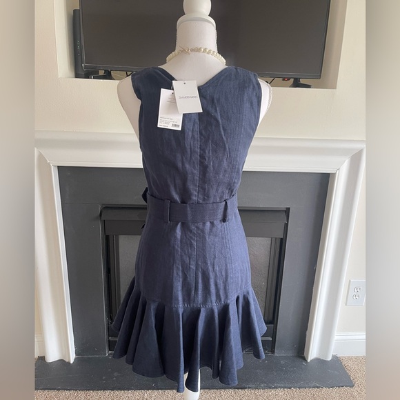 ZIMMERMANN Glassy Safari Belted Fluted Linen Mini Dress - Picture 8 of 8